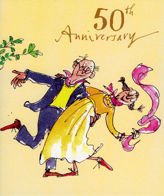 Ballroom Dancing 50th anniversary card