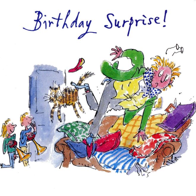 Surprise! birthday card (Quentin Blake)